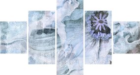 Obraz - Kwiatowy fresk na ceglanej ścianie (125x70 cm)