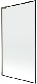 Mexen Next L parawan nawannowy 1-skrzydłowy 100 x 150 cm, czarny wzór, złoty - 895-100-000-03-70-50