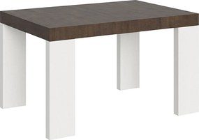 Rozkładany stół 90x130/234 cm Roxell Mix Blat z orzecha włoskiego - nogi z białego jesionu