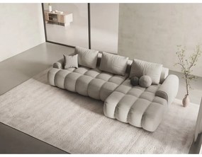 Beżowy rozkładany/ze schowkiem narożnik (prawostronny/z szezlongiem) Linz – Cosmopolitan Design