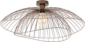 Inteligentna lampa sufitowa brązowa z podwójnym kloszem 45 cm z WiFi G95 - Pua