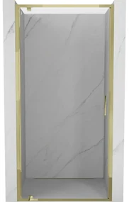 Mexen Exo drzwi prysznicowe uchylne 60 cm, transparent, złote - 8181-060-000-50-00