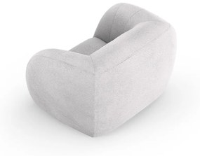 Jasnoszary fotel z materiału bouclé Essen – Cosmopolitan Design