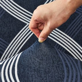 4Home Pokrowiec elastyczny na fotel Elegant niebieski, 90-140 cm + poszewka na poduszkę gratis, 90-140 cm