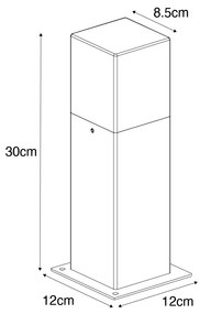 Zewnetrzna Przemysłowa stojąca lampa zewnętrzna rdzawo-brązowa 30 cm IP44 - DaniaPrzemysłowy Oswietlenie zewnetrzne