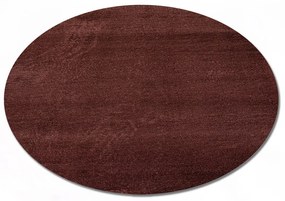 Dywan pluszowy Catwalk brązowy 80 cm x 80 cm koło