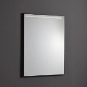 Lustro z prostokątną taśmą LED "Sombra" rama czarna matowa cm 60x80h