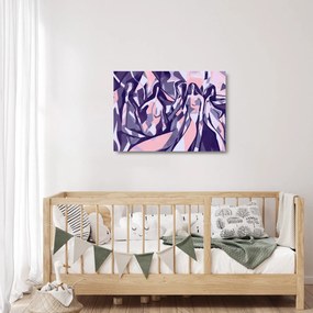 Obraz na szkle - Abstrakcyjne kobiety (70x50 cm)