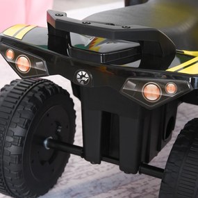 HOMCOM Jeździk dzieci pchacz samochód dziecięcy stopami odpychanie się światło muzyka żółty