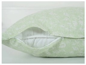 Zielona pościel jednoosobowa z kory 140x200 cm Green Flowers – B.E.S.