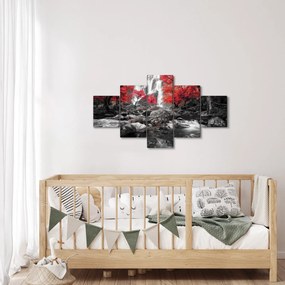 Obraz - Wodospady w jesiennym krajobrazie (125x70 cm)