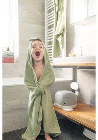 Zielony bawełniany ręcznik dziecięcy z kapturem 75x75 cm Dinosaur – Kindsgut