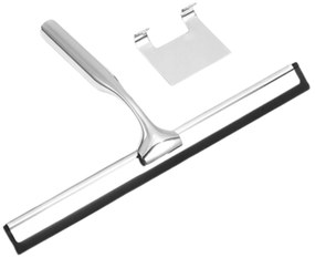 Ściągaczka z wieszakiem do szyb luster kabin prysznicowych srebrna