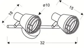 Czarny metalowy kinkiet Neria – Candellux Lighting