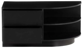Czarna modułowa szafka pod TV z litego drewna sosnowego 78x40 cm Finca – WOOOD