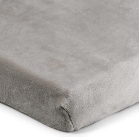 4Home Prześcieradło mikroflanela szary, 90 x 200 cm