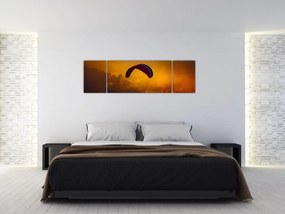 Obraz spadochroniarza o zachodzie słońca (170x50 cm)