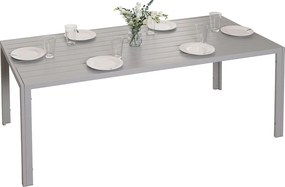 Aluminiowy stół do jadalni MCW-N40,  jasnoszary