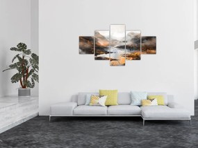 Obraz - Malowanie górskich krajobrazów (125x70 cm)