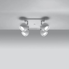 Plafony nowoczesny Rayis, stal - 4 źródło światła 3000K - L.25 x H.16 cm - biały