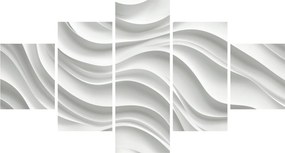 Obraz - 3D białe fale (125x70 cm)