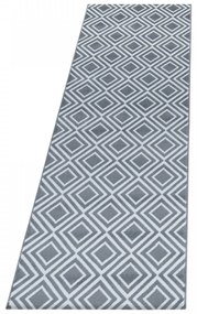 Dywan nowoczesny Costa romby szary 80 cm x 250 cm