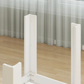 HOMCOM Stół rozkładany, 140/180 x 80 cm stół kuchenny dla 6-8 osób, do kuchni, jadalni, biały | Aosom PL