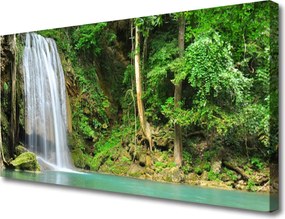 Obraz canvas Leśna Kaskada Wodna