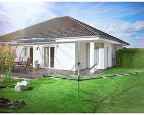 Ogrodowa suszarka na pranie w kolorze srebra 50 m Linomatic 500 Plus – LEIFHEIT