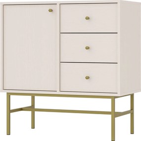Komoda TORINO - Beżowy / Wysokość 86 cm / 84 cm / 3 szuflady
