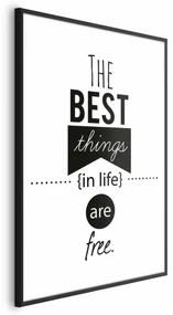 Plakat Best things in life 60x90 cm z ramą czarną z marginesem ARTGEIST B