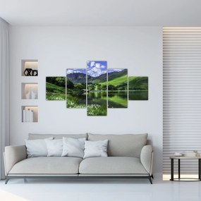 Obraz - Krajobraz z jeziorem (125x70 cm)