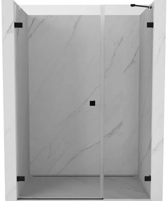 Mexen Lunar-B drzwi prysznicowe uchylne lewe 110 cm, transparent, czarne - 832S-110-050-70-00-L