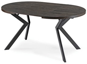 Stół Okrągły Rozkładany LUKAS 100-250 cm Czarny Nowoczesny Loft