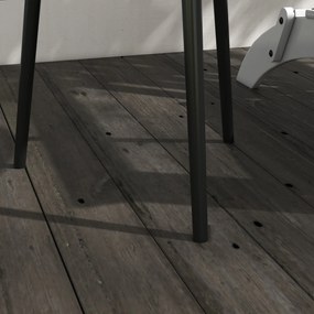 Outsunny Stolik pomocniczy, kawowy, ogrodowy, tarasowy, do ogrodu, ze stali, czarny