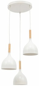 Lampa wisząca WOLDES II biała ELTAP
