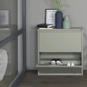 Zielonoszary metalowy regał na buty Billy – Spinder Design