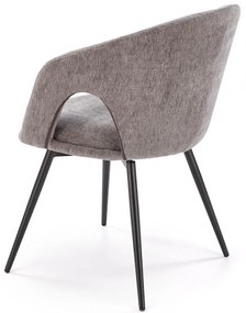 Krzesło popielaty obrotowe, K550 nowoczesne, do jadalni, salonu, biura