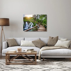 Obraz na szkle - Jeziora Plitwickie (70x50 cm)