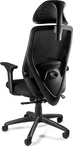 Ergonomiczne krzesło biurowe Chester, czarna tkanina, zgodne z normą BHP