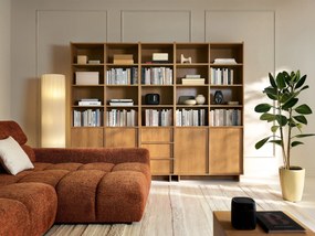 Regał ZENITH - Brązowy / 98 cm