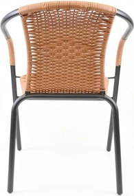 Zestaw krzeseł ogrodowych, szary/naturalny, 4 szt