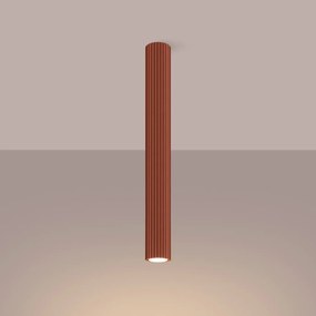 Plafon KARBON 60 ochra czerwona ryflowany SOLLUX  LIGHTING