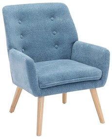Fotel tapicerowany niebieski - OSIMO