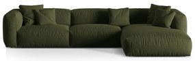 Zielony narożnik modułowy (prawostronny) Martina – Micadoni Home