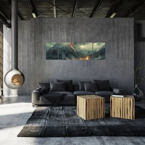 Obraz - Erupcja wulkanu (170x50 cm)