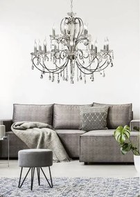 Duża lampa wisząca chromowana K157 E4-A67