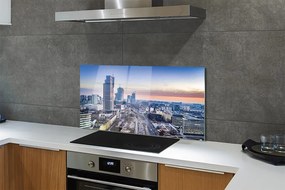 Panel nad Blat Kuchenny Warszawskie Wieżowce o Poranku