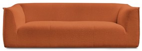 Pomarańczowa sofa z materiału bouclé 242 cm Giorgia – Bobochic Paris