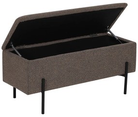 Brązowa ławka z materiału bouclé Watford – House Nordic